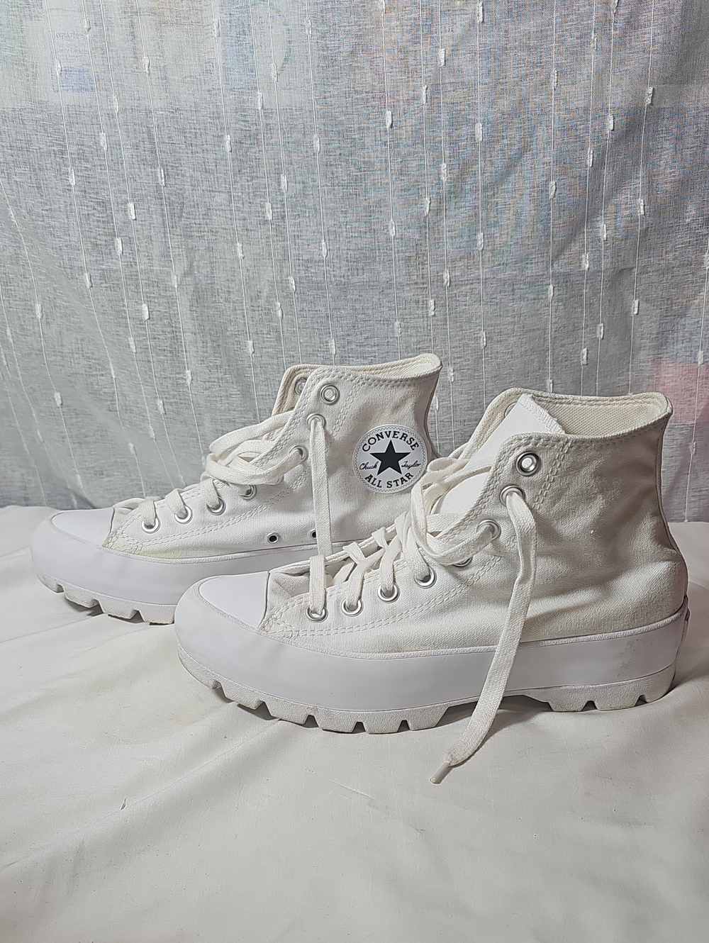 Converse Chuck Taylor All Star Women's White High-Top Lugged Platform Sneakers